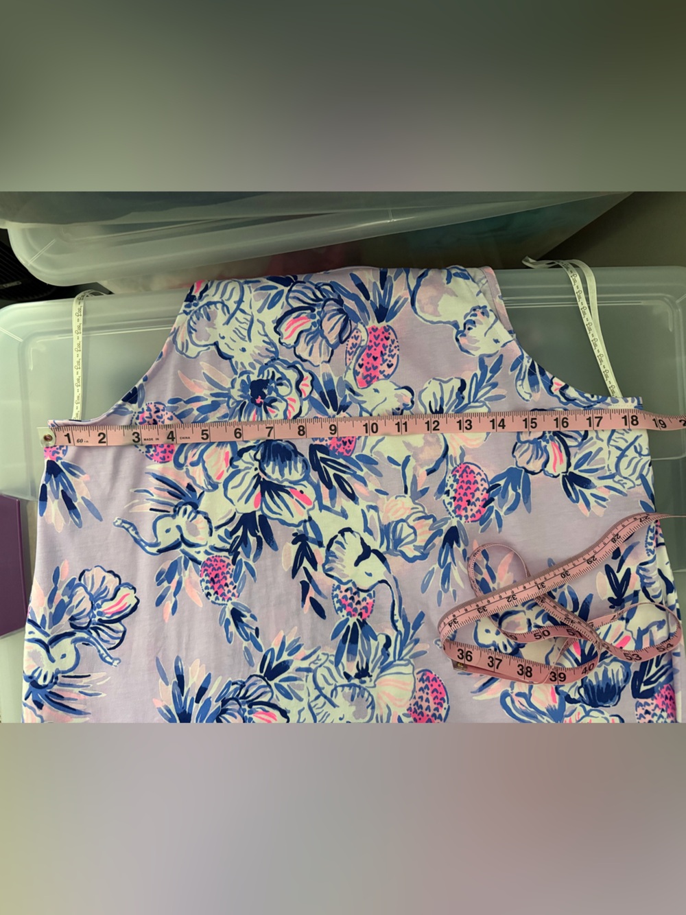 Lilly Pulitzer Margot swing dress size M Trunks in the air purple elephants - Picture 12 of 12
